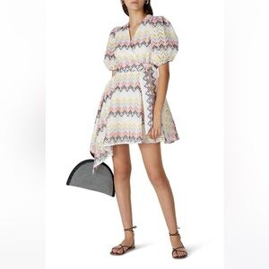 N12H Printed Alice Dress White Multicolor Eyelet